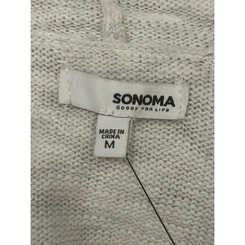 NWT Sonoma Gray Knit Cardigan size M - Picture 3 of 5